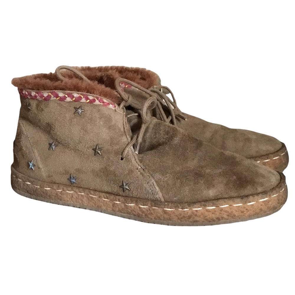 Anthropologie Laid Back London Kion Star Studded Suede Chukka Boots